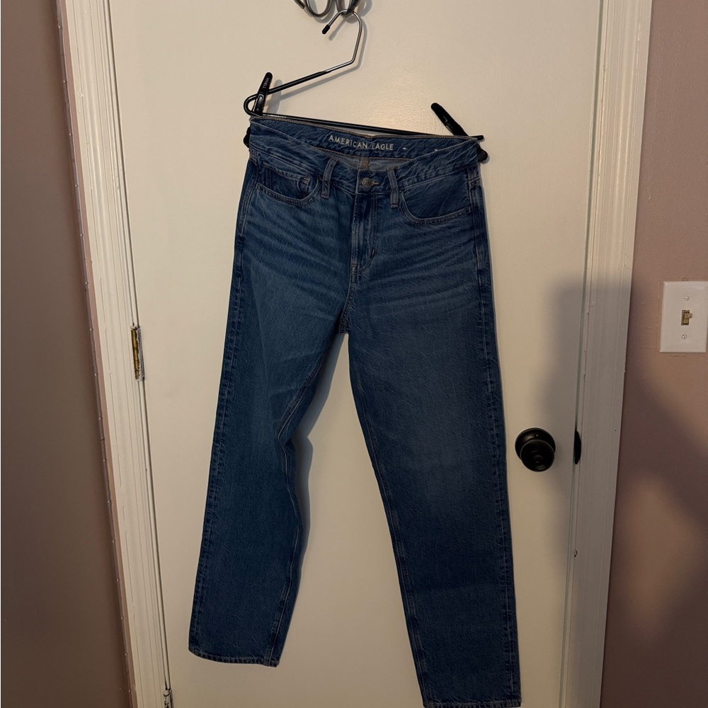 American Eagle Outfitters Women's Blue Straight Jeans